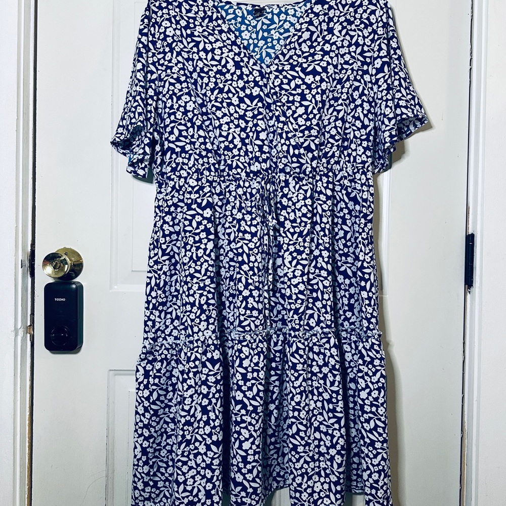 SHEIN Blue and White dress